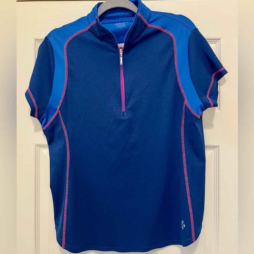 XL Jofit blue/pink XL short sleeve polo